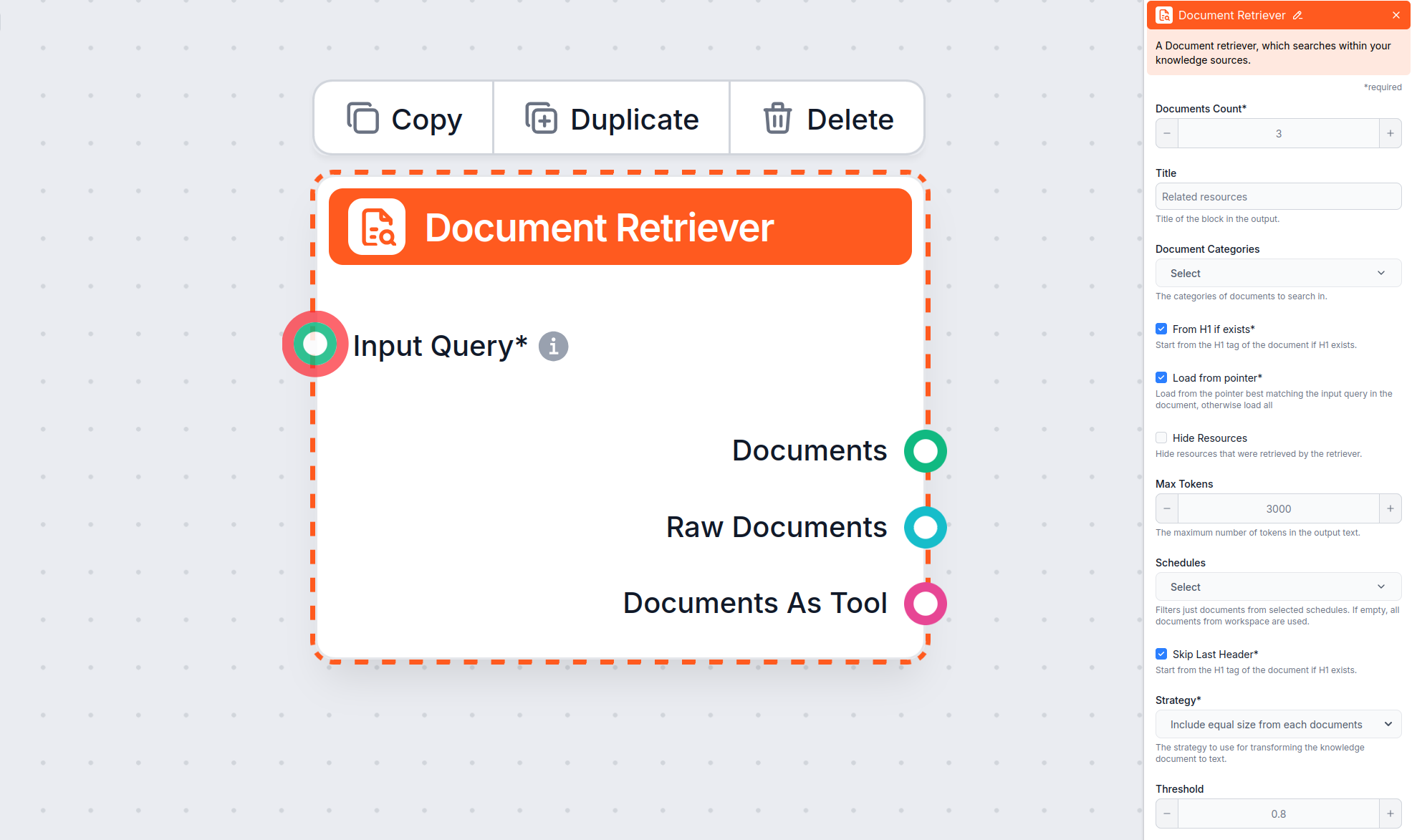 So konfigurieren Sie den Document Retriever