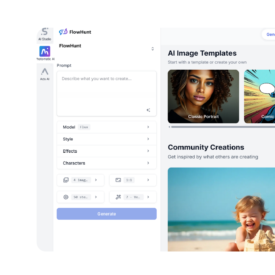 Snímka rozhrania Photomatic AI
